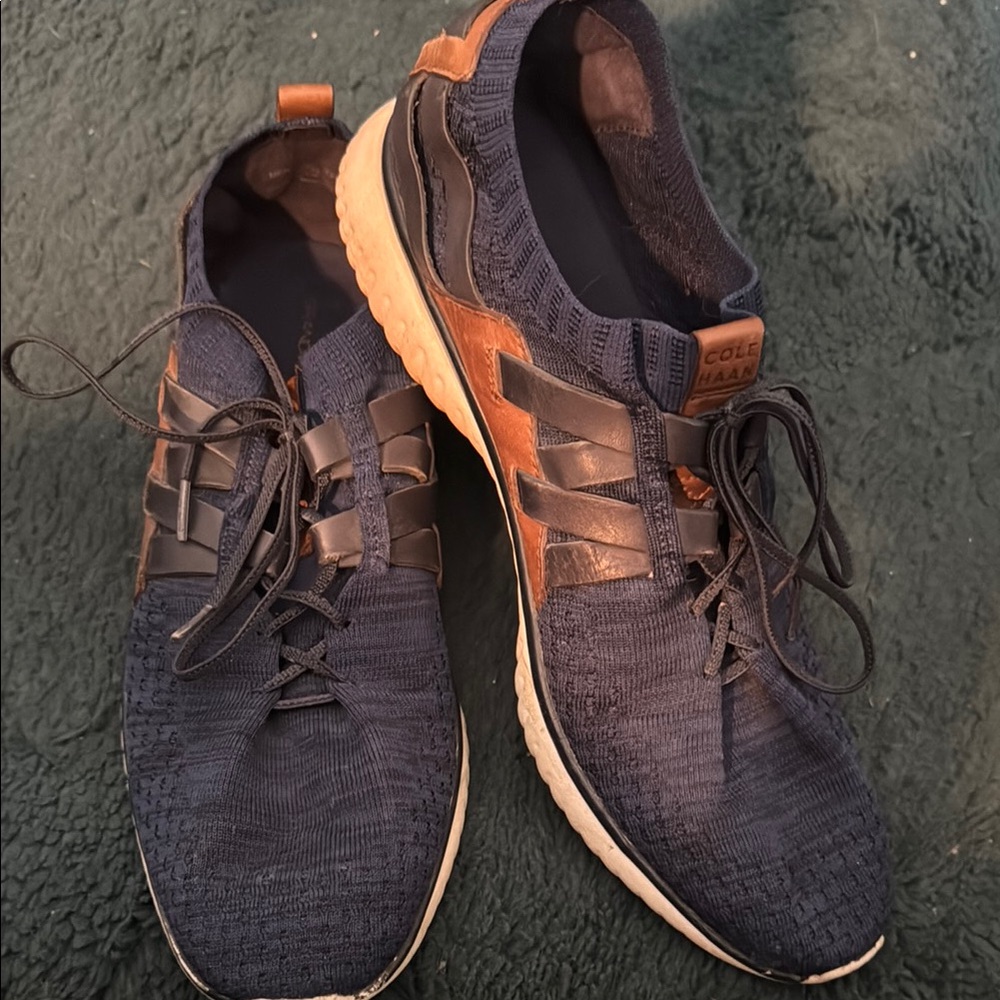 Cole Haan Men's Navy and Brown Sneakers